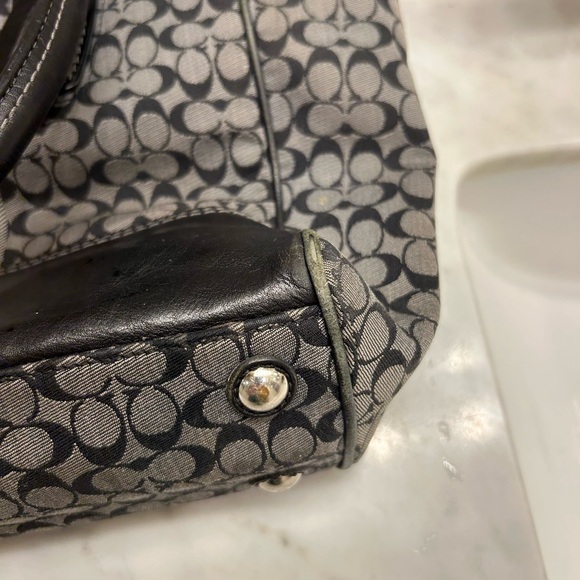 Coach Monogram Black and Gray Satchel - Picture 10 of 11